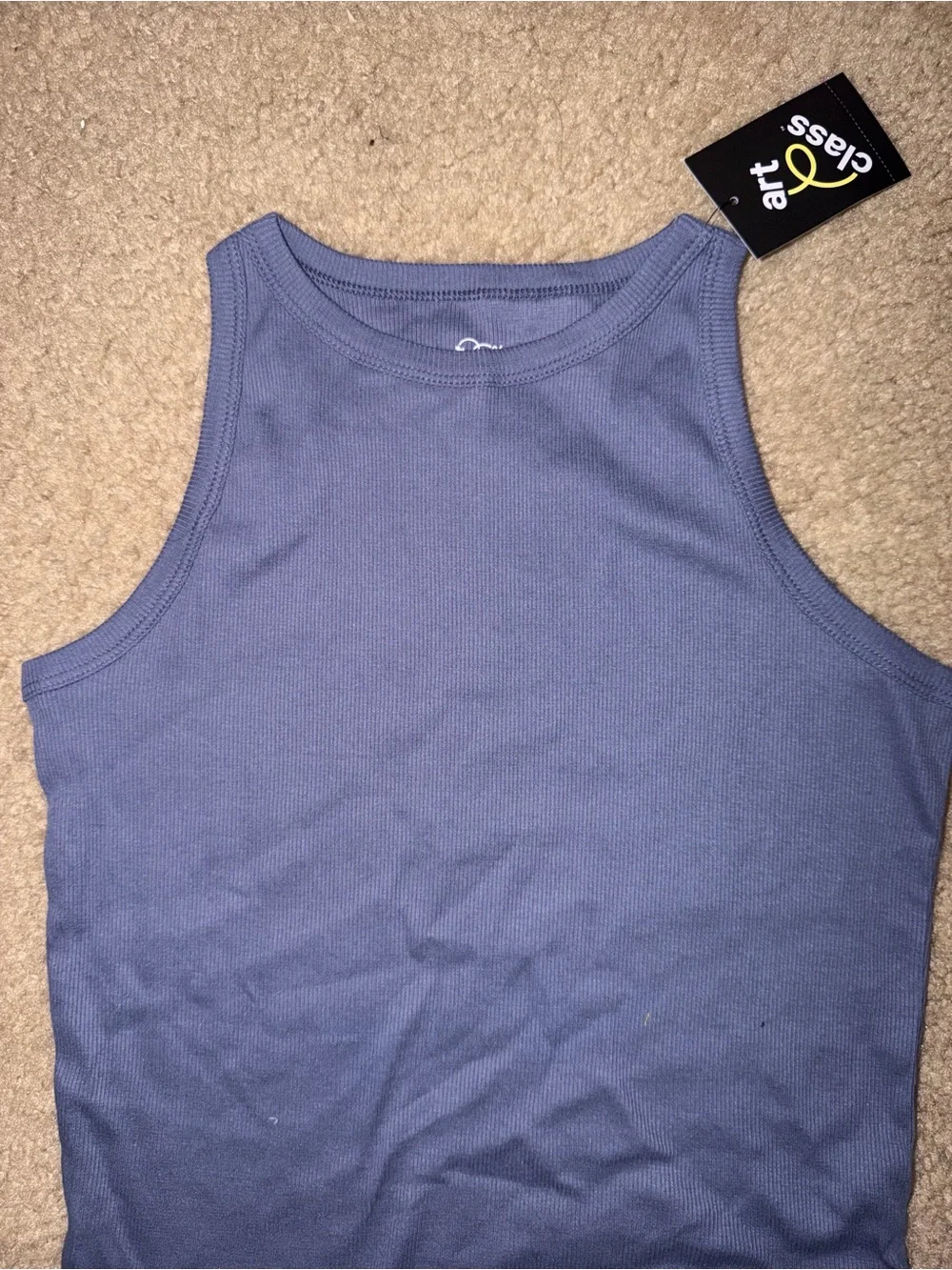 NWT art class Girls' Ribbed Tank Top - Slate Blue